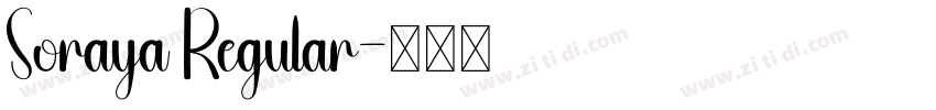 Soraya Regular字体转换